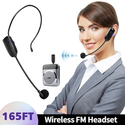 165FT Range UHF Wireless Microphone Headset Mic System for Teacher Speech