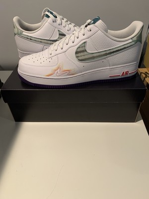 NIKE AIR FORCE 1 LOW AF1 MUSIC HOOP DREAMS QS FOX PRE GAME CW6015-100 Size M12 194276387436 | eBay