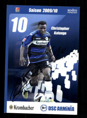 Christopher Katongo autograph card Arminia Bielefeld 2009-10 original + A 191518