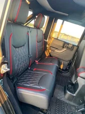 2013-2018 Fits JEEP WRANGLER UNLIMITED CUSTOM LEATHER SEAT COVERS BLACK & RED