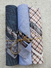3 Pack Men's Guy Laroche Paris Handkerchiefs Hanky NEW