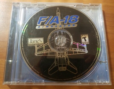 JANE'S F/A-18 SIMULATION FIGHTER JET FA18 F18 USAF US AIR FORCE EA PC GAME 1999!