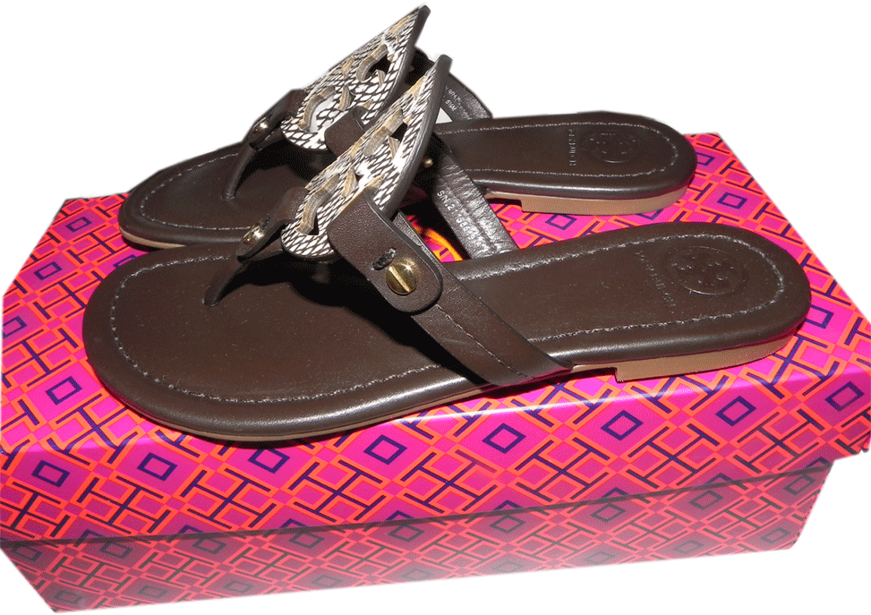 Tory Burch Miller Tanga Sandalia Zapato De de Cuero Estampado de De Pitón Flip Flop 5 - 35 b02999 Tory Burch Miller Tanga Sandalia Zapato De de Cuero Estampado de De Pitón Flip Flop 5 - 35 b02999