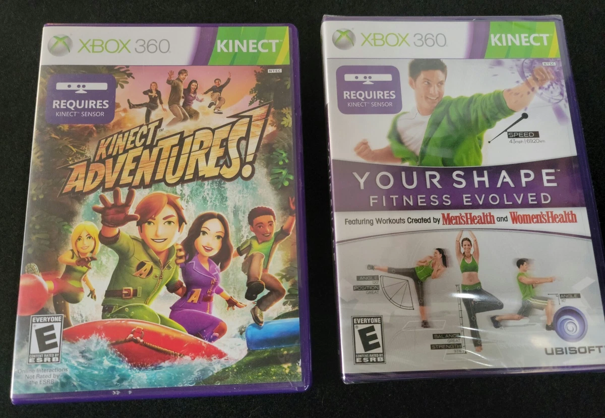 Xbox 360 Kinect Game Bundle - Kinect Adventures! / Your Shape Fitness  Evolved