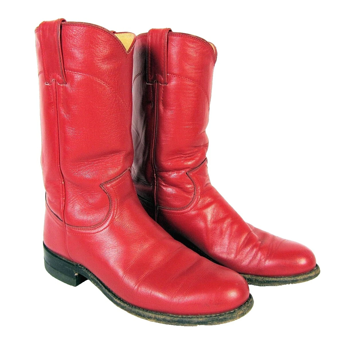 Cuero Superior Justin Boots con Botas de Motorista para Mujeres