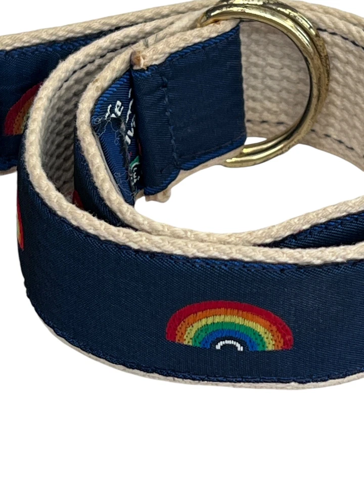 90-е Кейп-Код Холщовый Радужный Пояс Молодежный Подходит До 26" Preppy Y2K Винтажная Массачусетс - Изображение 4 из 4