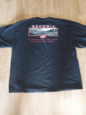 Vintage Georgia Buldogs M&O Knits 2 Side Graphic Short Sleeve T-Shirt Size XXL 
