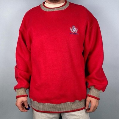 1990s Vintage St John s University College Sweatshirt Mens XL Red
