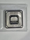 Geiger Edelmetalle 1 oz .999 Fine Silver Square Bar, Schloss Guldengossa RAW