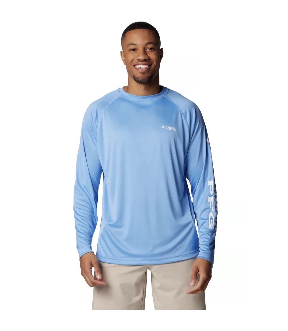 Columbia PFG Omni-Shade Sun Protection LS Crew Neck T-Shirt Blue Men's Large
Opens in a new window o