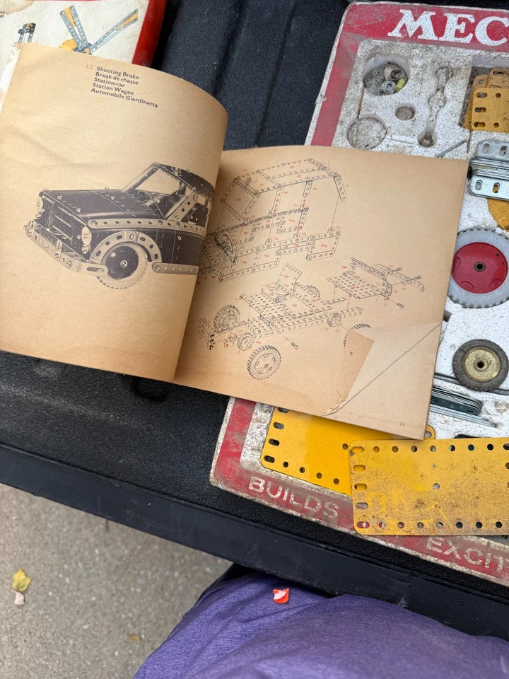 Juego Meccano Vintage Nº6 Ocean Terminal 104 Modelos Metal Construcción Juguete Reino Unido Foto 3 de 4