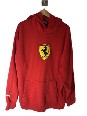 Puma Scuderia Ferrari F1 Herren Big Shield Hoodie Gr. XL Sweatshirt Rot Authentic