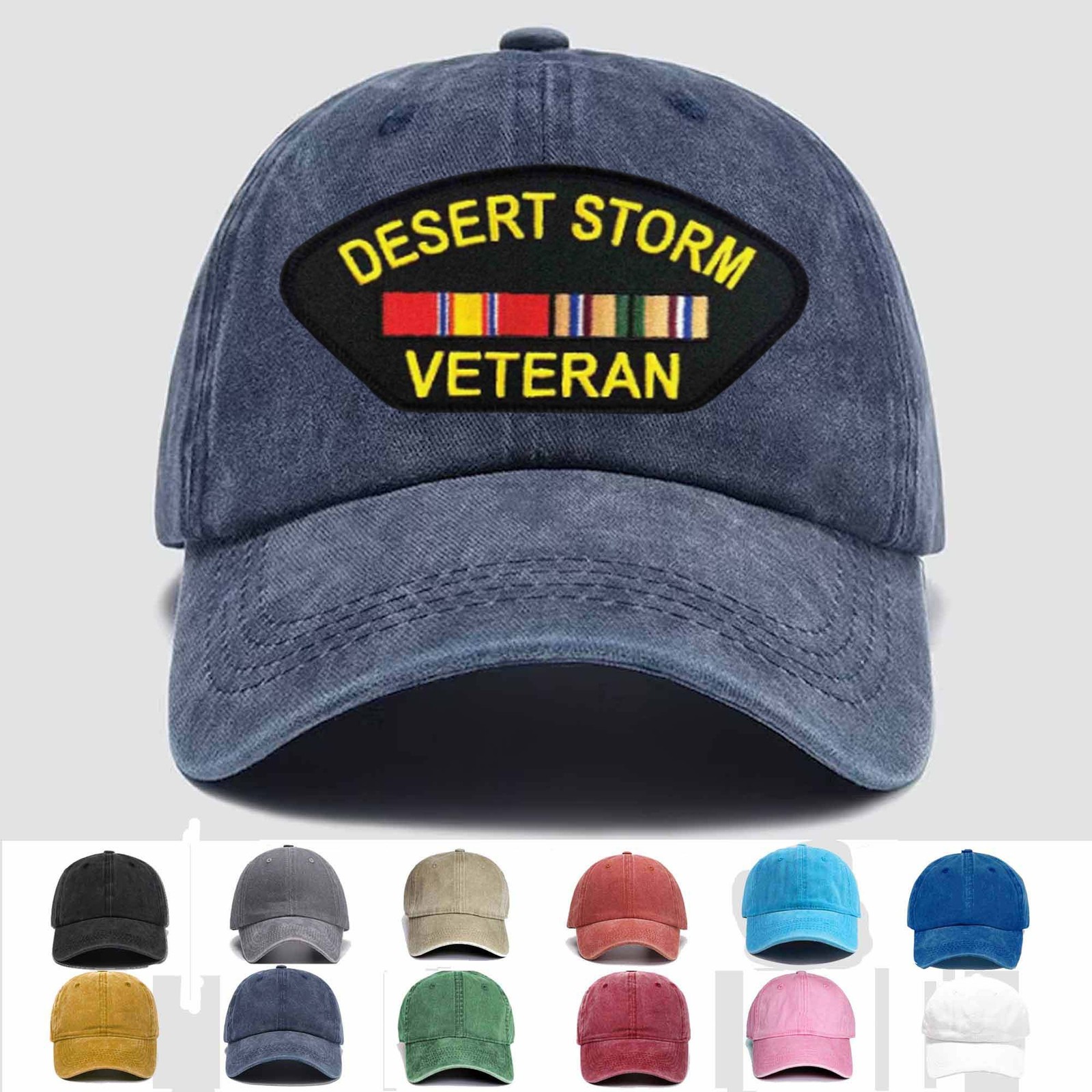 Custom Embroidered Desert Storm Veteran Trucker Cap - Military Gift Idea
