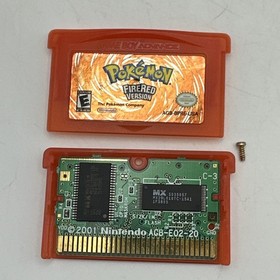 Pokemon FireRed Version Nintendo Gameboy Advance 2004 GBA Authentic Tested Saves