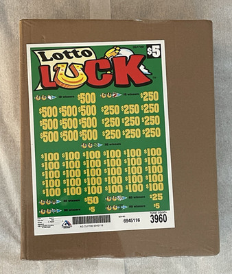 Pull Tab Tickets - Game - Lotto Luck - 3,960 ct Sealed