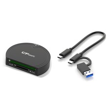 For CFast 2.0/SD Card Reader USB 3.2 GEN2 10Gbps Data Card Adapter Plug Play