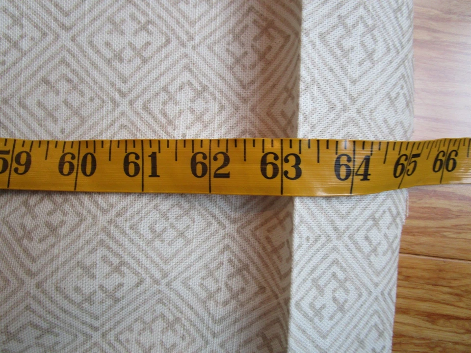 Tela de algodón y lino LAOS de THIBAUT beige tostado geométrico 63" largo x 56" W Foto 3 de 4