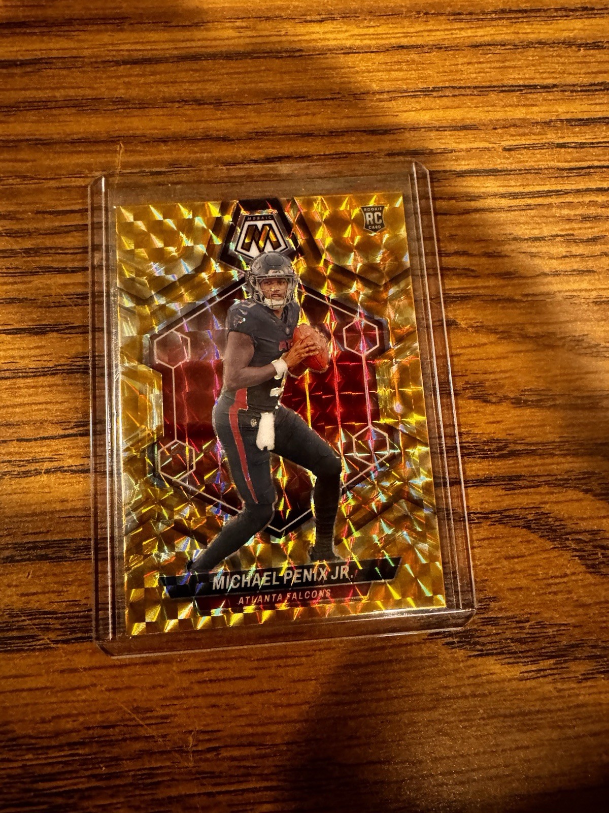 2024 Panini Mosaic #308 Michael Penix Jr. Mosaic Reactive Yellow Rookie Falcons