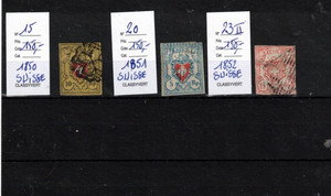 timbres classique de Suisse cote : 450,00 euros