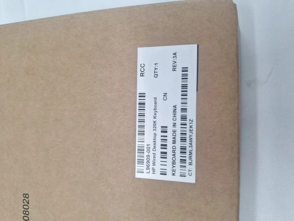 BRAND NEW HP Desktop 320K Slim Wired QWERTY Keyboard - Black - SEALED! OEM HP lz - Image 3 of 4