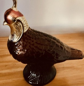 AVON Vintage 1970's Quail Decanter Glass Bottle Wild Country Aftershave EMPTY