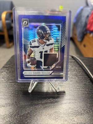 2024 Panini Donruss Optic Jaxon Smith-Njigba Blue Hyper Threads Seahawks