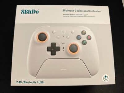 8BitDo Ultimate 2 Wireless Controller - Windows & Android  Weiß   Neu & OVP  
