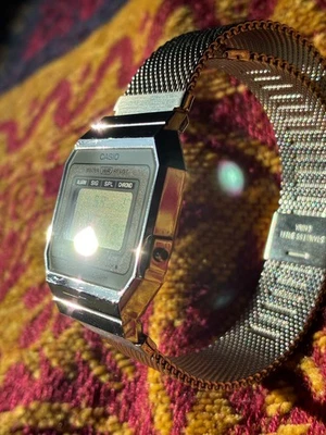 Casio Collection Watch A700WEM7AEF 35mm Silver Case Stainless Steel Strap Unisex