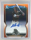 Dillon Head 2023 Bowman Chrome Draft #CDA-DHE Orange Refractor Auto 1st RC 25/25