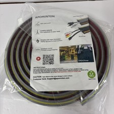 Heavy Duty 10 Ft Rubber Floor Cord Cover Yellow Visual Strip Non-tripping