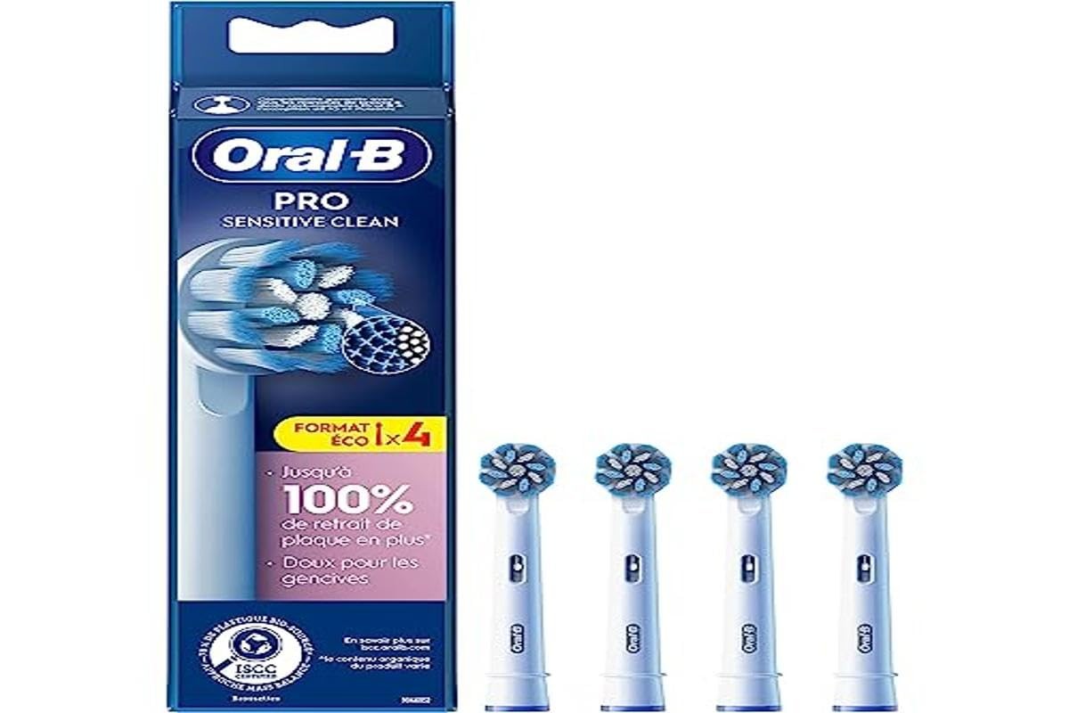 PRO SENSITIVE CLEAN SPAZZOLE PER SPAZZOLINO ELETTRICO CONFEZIONE 4 UNITÀ IGIENE 