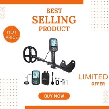 All-Day Treasure Hunting Metal Detector - High Capacity, Waterproof, LCD Display