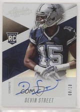 2014 Panini Absolute Rookie Auto Spectrum Platinum 8/10 Devin Street #156 1o3