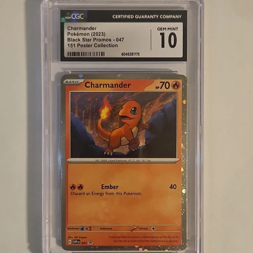Pokémon Charmander 047 Cosmos Holo CGC 10 Gem Mint Scarlet & Violet Promo Card