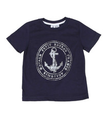 Petit Bateau girl kids boys summer ANCHOR t-shirts top navy white 35705