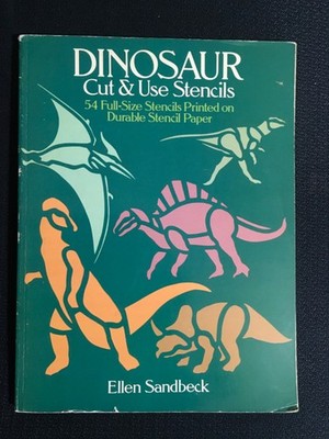 DINOSAUR Cut & Use Stencils by Ellen Sandbeck 54 Patterns Art Resource Book Quik