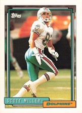 Scott Miller 1992 Topps #204 Miami Dolphins