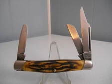 VINTAGE CAMILLUS NEW YORK USA 78 LARGE STOCKMAN 3 BLADE POCKET KNIFE