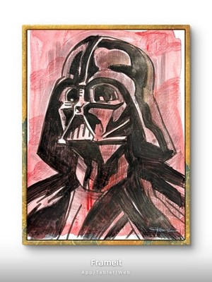 Original Darth Vader 2 Painting By Alannah Dyer- Acrylic 9x12 in. Star Wars Fan