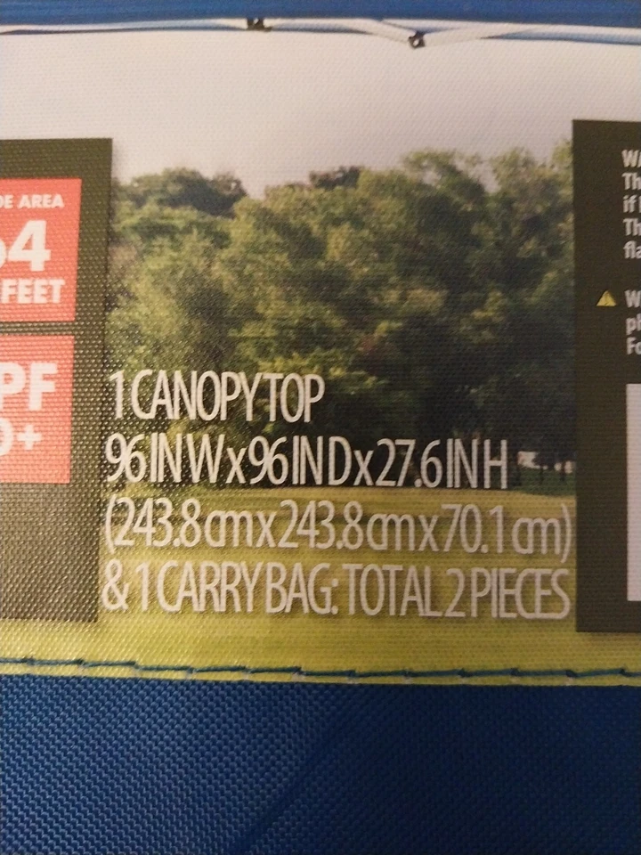 Ozark Trail 10 x 10 Repuesto Instantáneo de Pierna Inclinada Pop-up Toldo Superior 64 Pies Cuadrados Foto 4 de 4