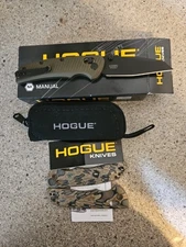 Hogue Deka CPM-20CV Black Wharncliffe Blade  Awt Aluminium Scales #24267 G10