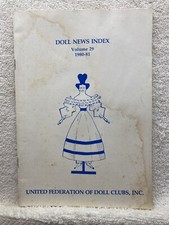 1980 1981 Volume 29 Doll News Index United Federation Doll Clubs Inc Vtg