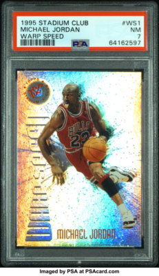 1995-96 TOPPS Stadium Club Michael Jordan WARP SPEED - # WS1 PSA 7 