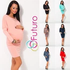 Womens NEW Maternity Dress Kimono Style Boat Neck Pregnancy One Size 8-12 4023