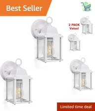 Weather-Resistant 2-Pack Outdoor Wall Light with E26 Socket - Perfect for Patios