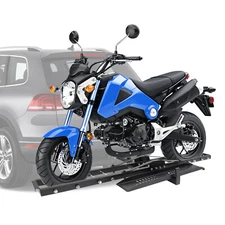 500 LB Motorcycle Scooter Carrier Bike Hitch Mount Rack Ramp Steel Carrier