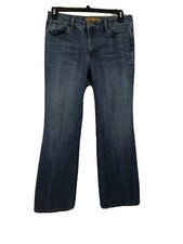 Seven7 Womens Size 12 Blue Mid-Rise Flare Leg Denim Jeans