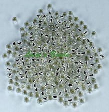 8/0 Round TOHO Japanese Glass Seed Beads 21-Silver-Lined Crystal 10 grams