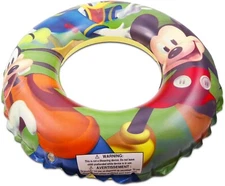 DISNEY MICKEY MOUSE 20" INFLATABLE SWIM RING FLOAT KIDS WATER POOL FLOATIES TOY