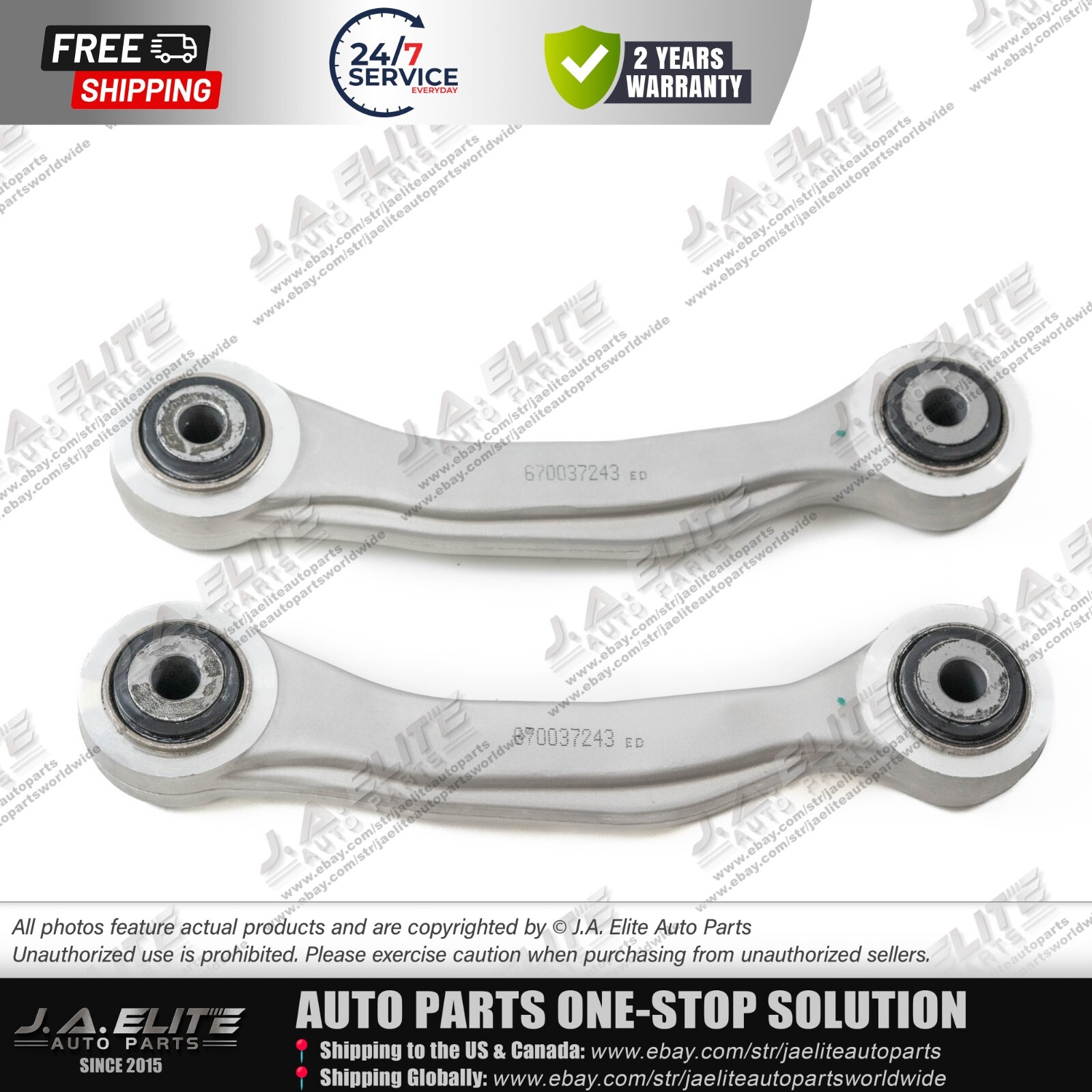 2pcs Rear Suspension Control Arm Camber Rods fit Maserati Levante 670158898